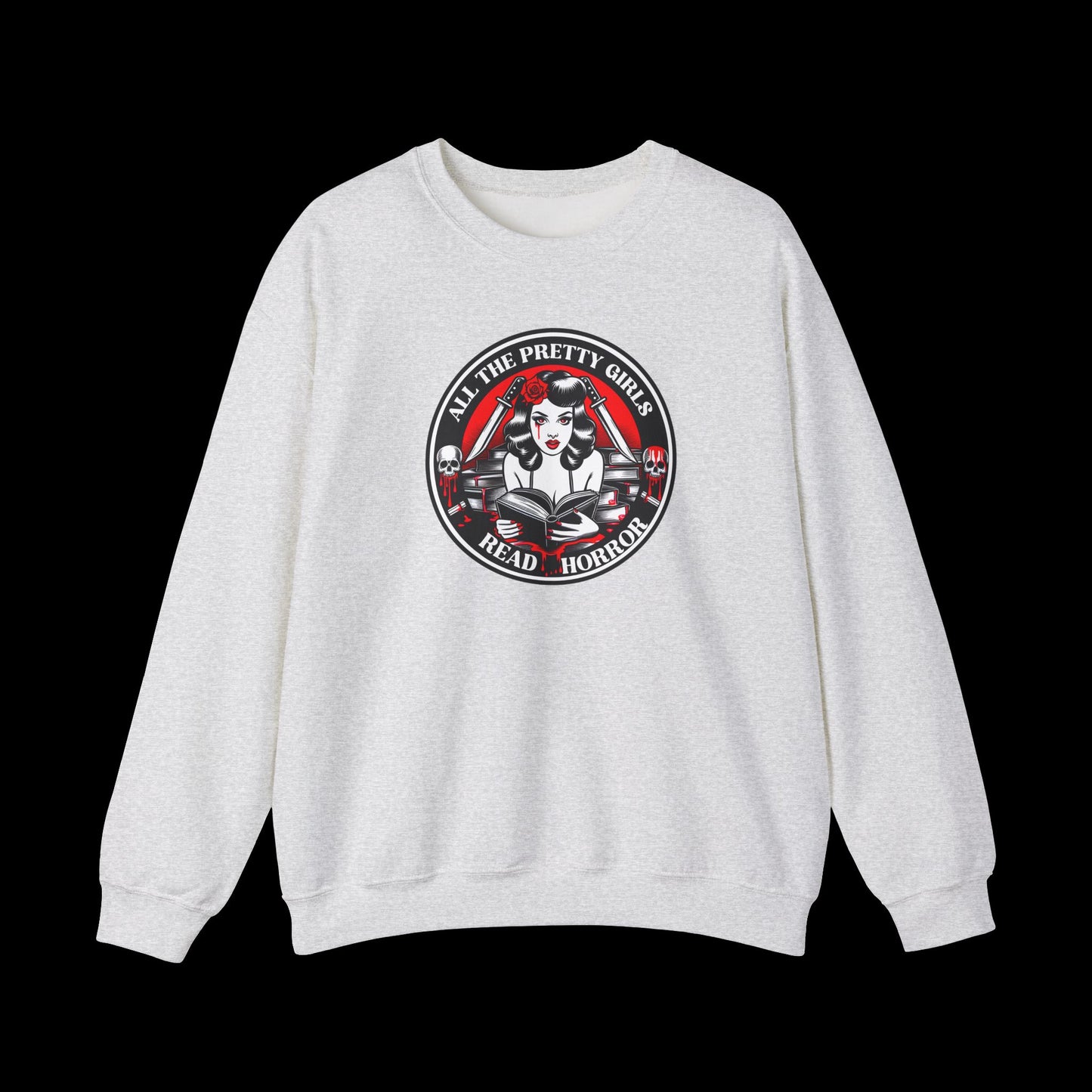 Pretty Girls Read Horror Sweatshirt