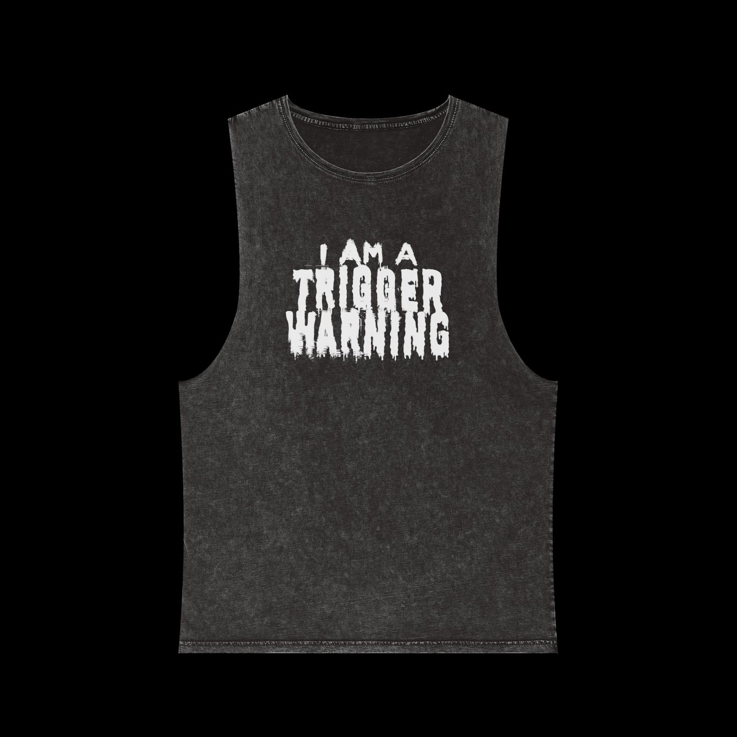 Trigger Warning Unisex Stonewash Tank