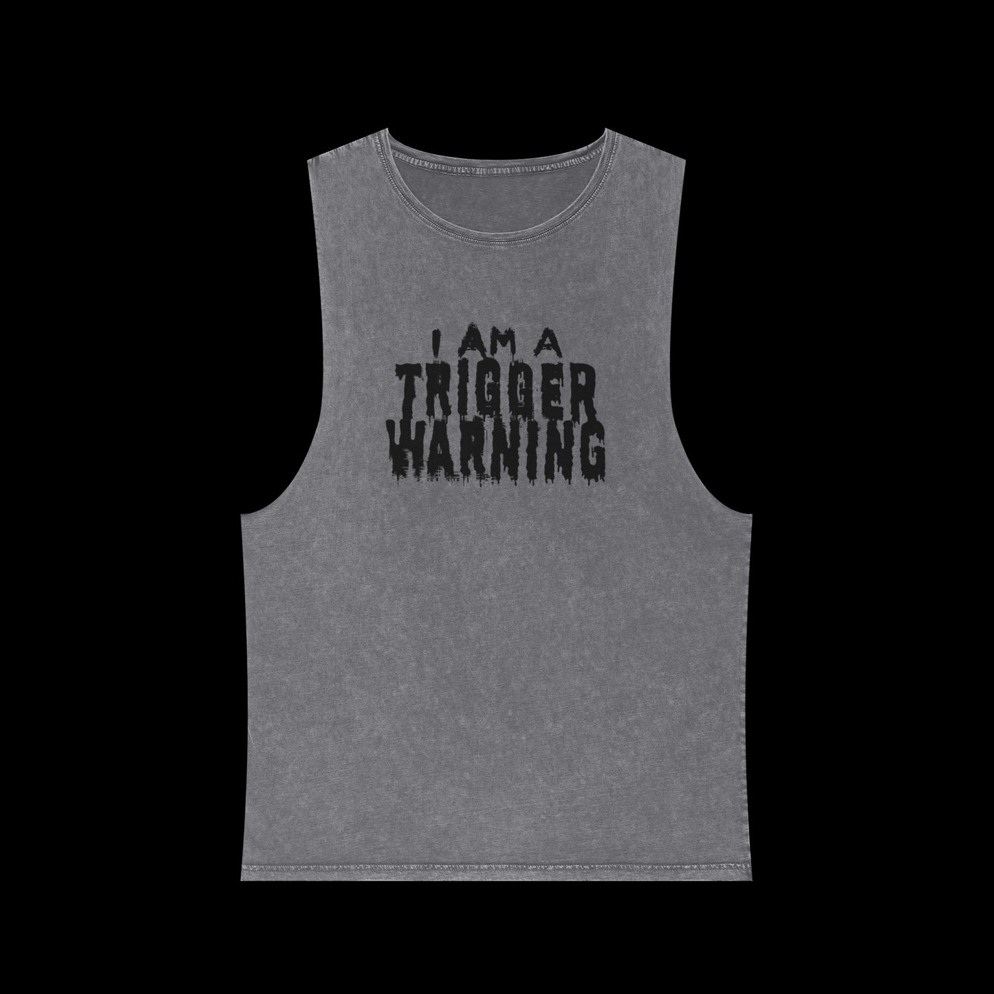 Trigger Warning Unisex Stonewash Tank