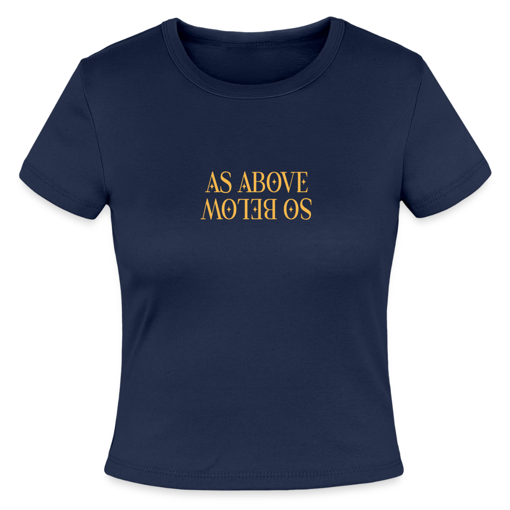 As Above, So Below Micro Ribbed Tee - navy