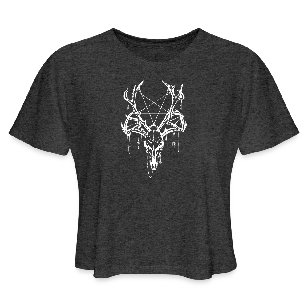 Deermas Cropped Tee - deep heather