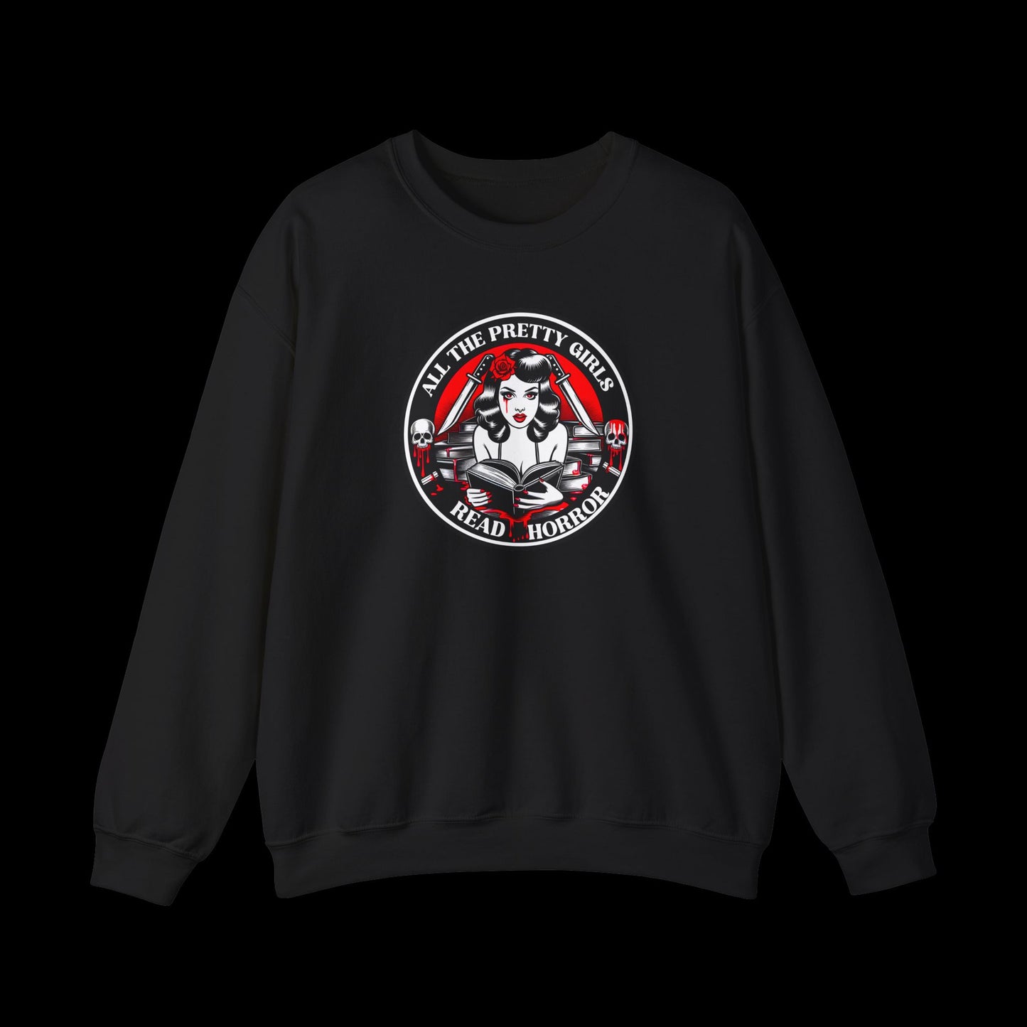 Pretty Girls Read Horror Sweatshirt