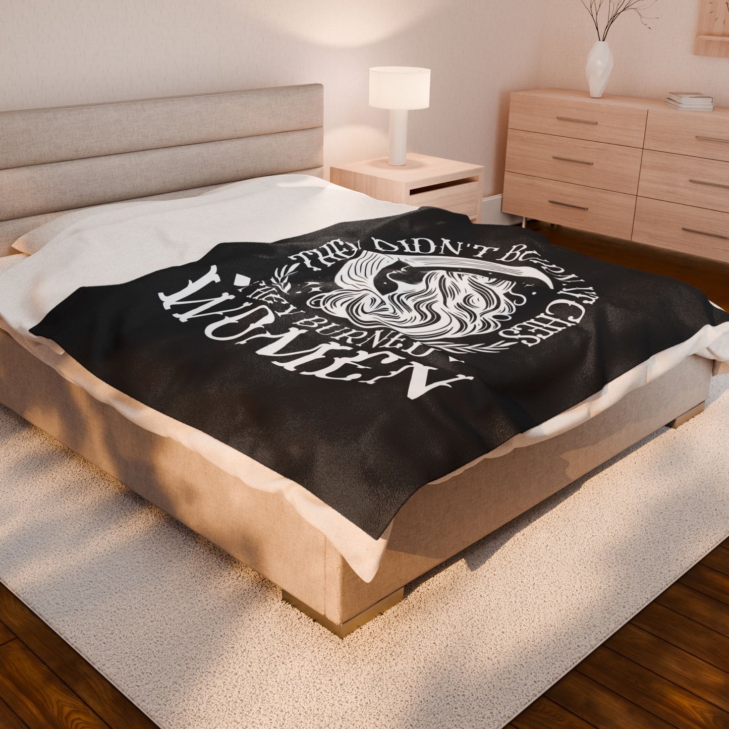 They Didn't Burn Witches- Velveteen Plush Blanket
