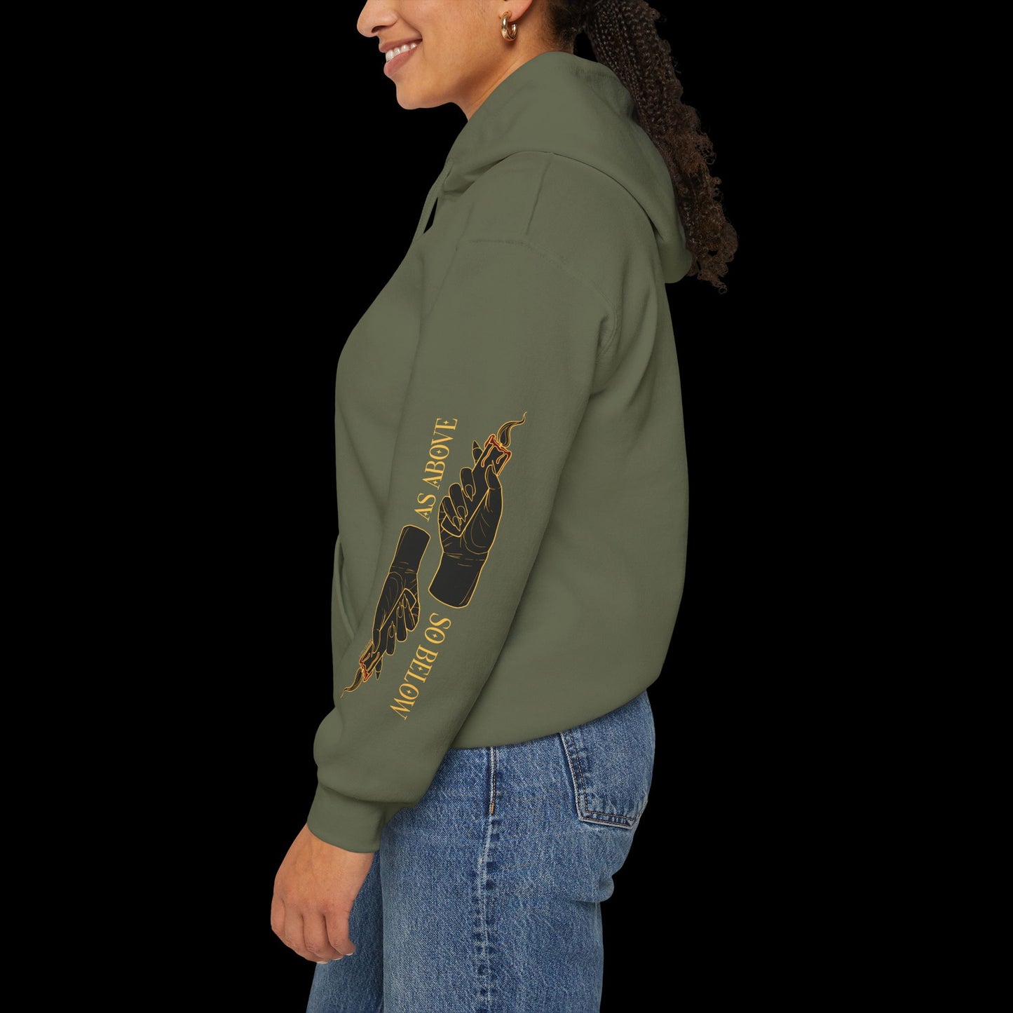 As Above, So Below (sleeve design) Hoodie