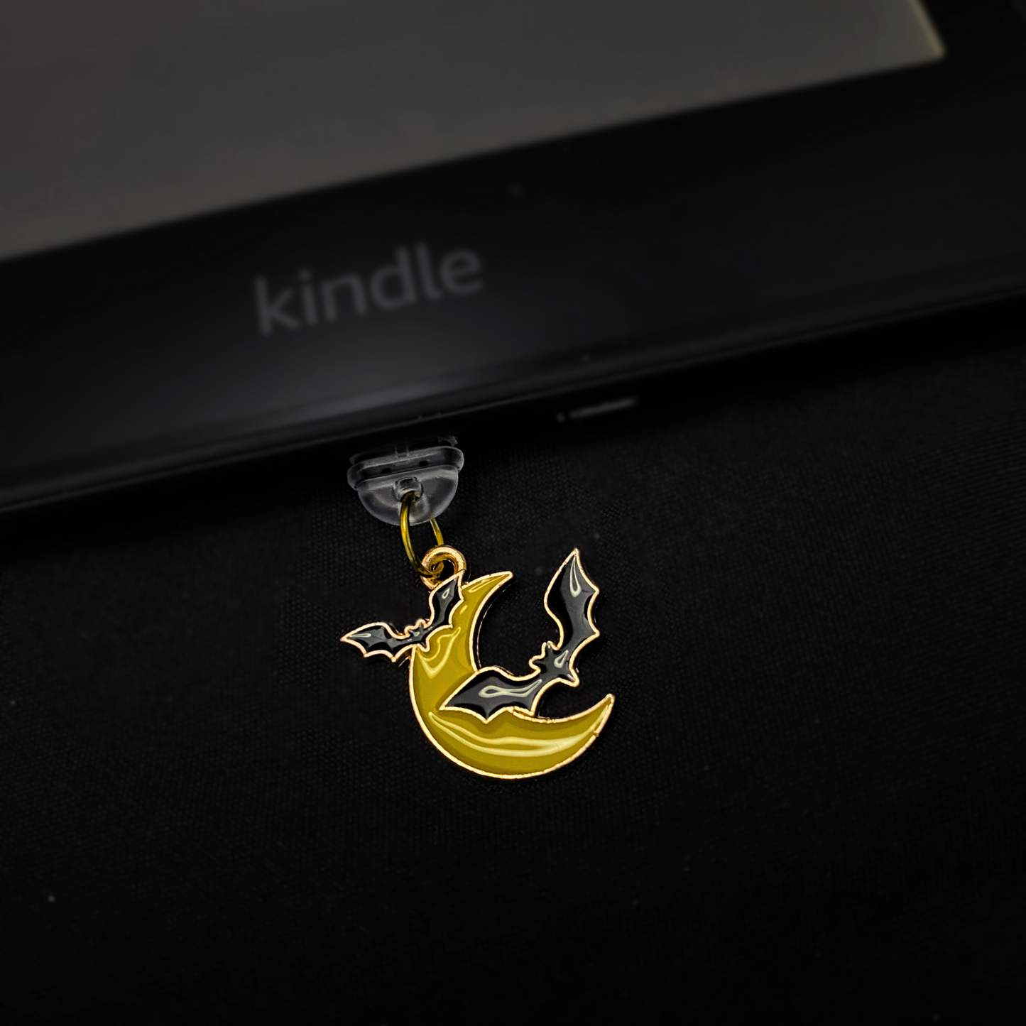 Bats and Moon Kindle Charm