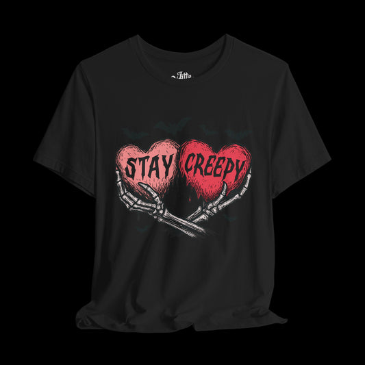 Stay Creepy Hearts (front) Tee