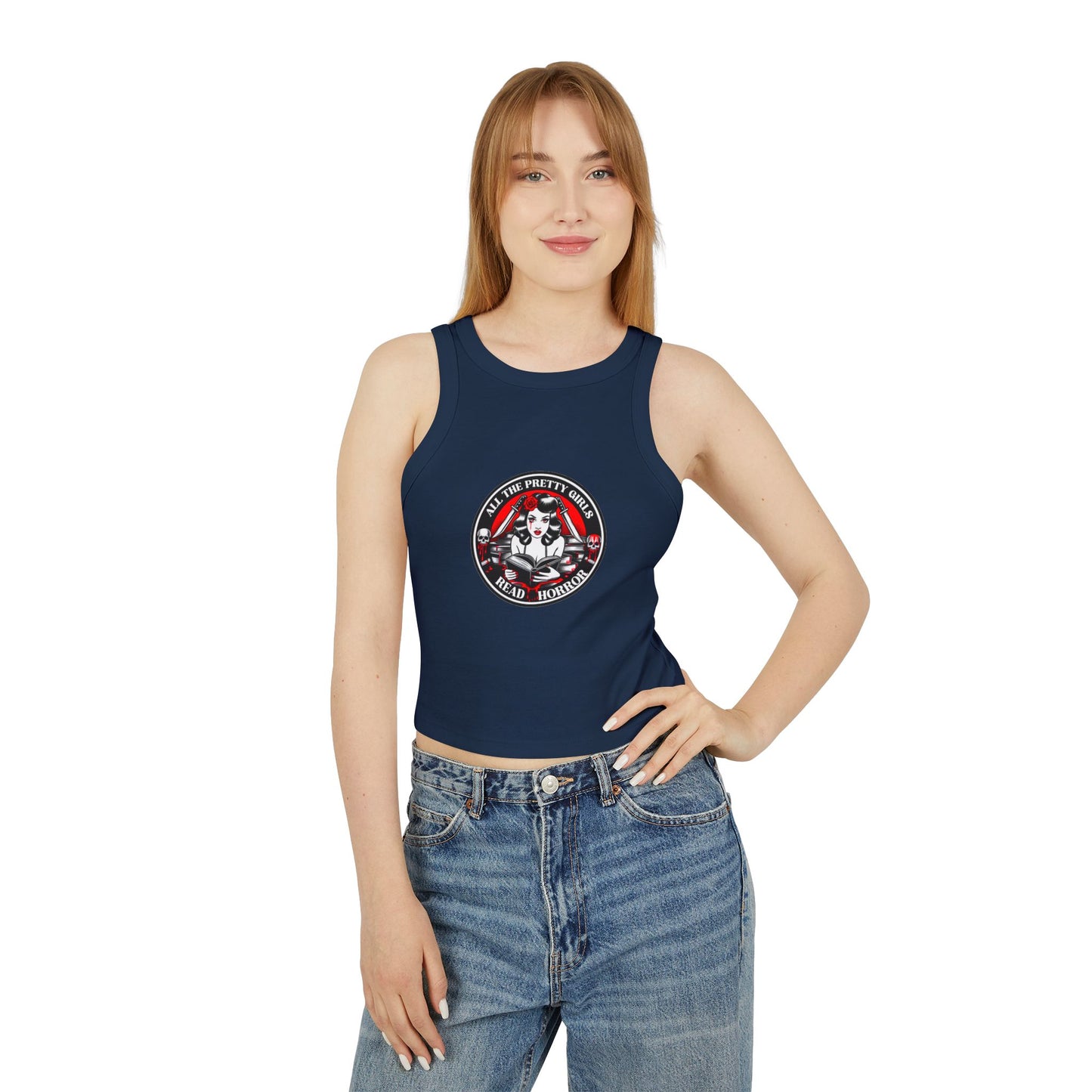 Pretty Girls Read Horror Women's Tank Top