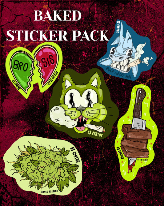 BAKED (A.B. CYNTHE) STICKER PACK + KEYCHAIN