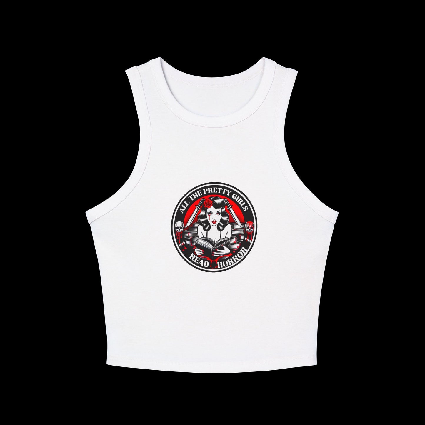Pretty Girls Read Horror Women's Tank Top
