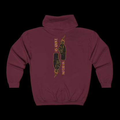 As Above, So Below Unisex Full Zip Hoodie