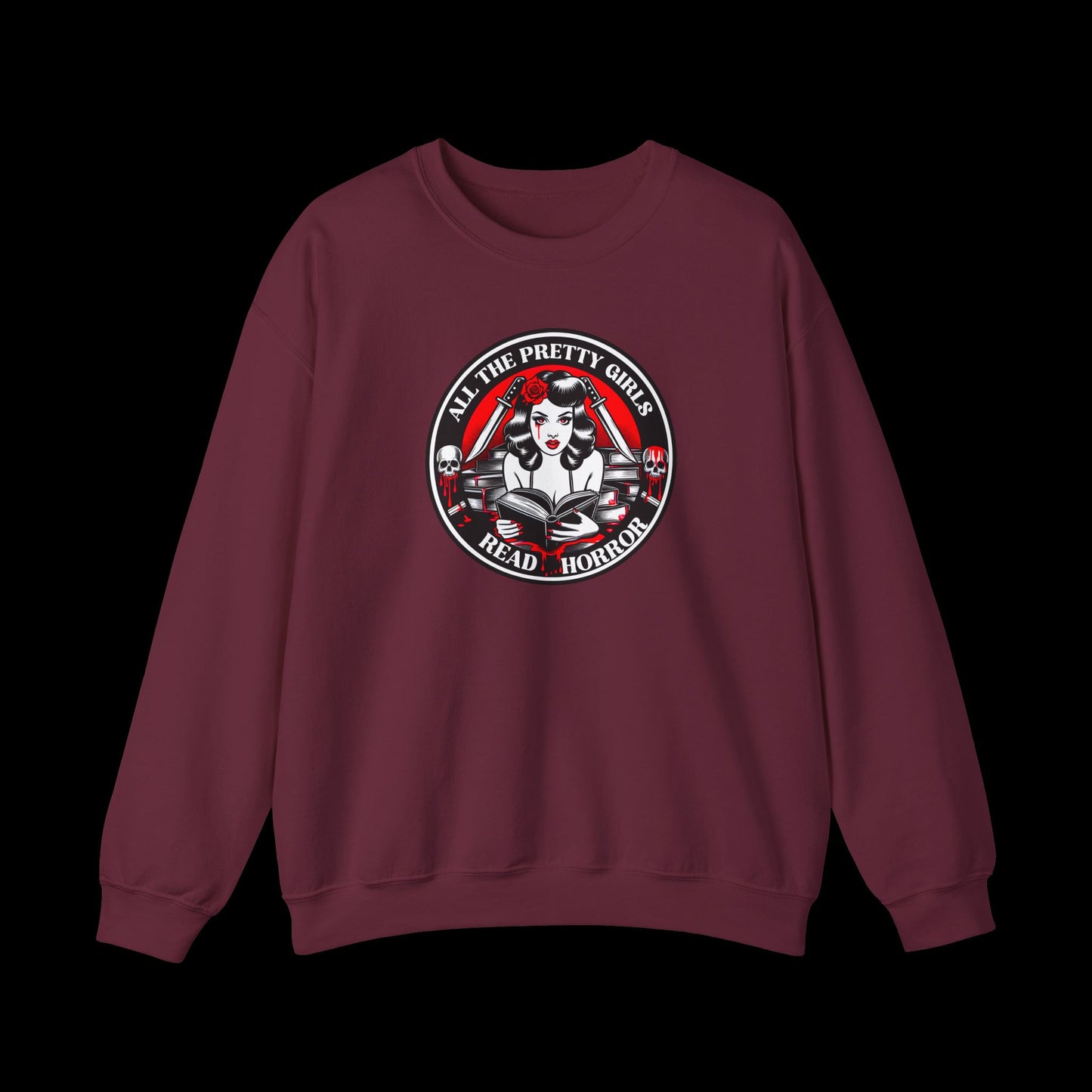 Pretty Girls Read Horror Sweatshirt