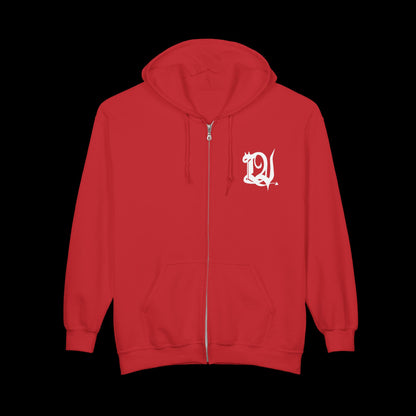 Dripping Rose (lrg back)  Unisex Full Zip Hoodie