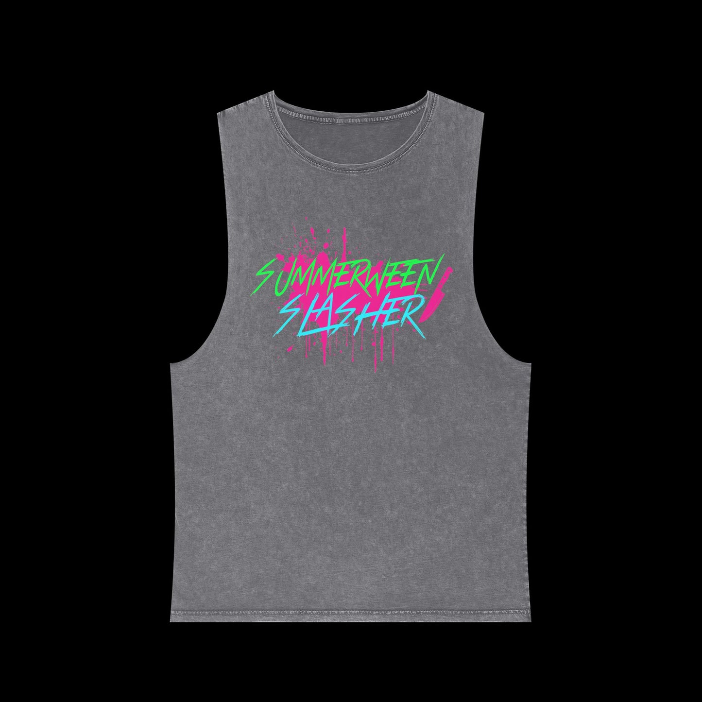 Summerween Slasher Unisex Stonewash Tank