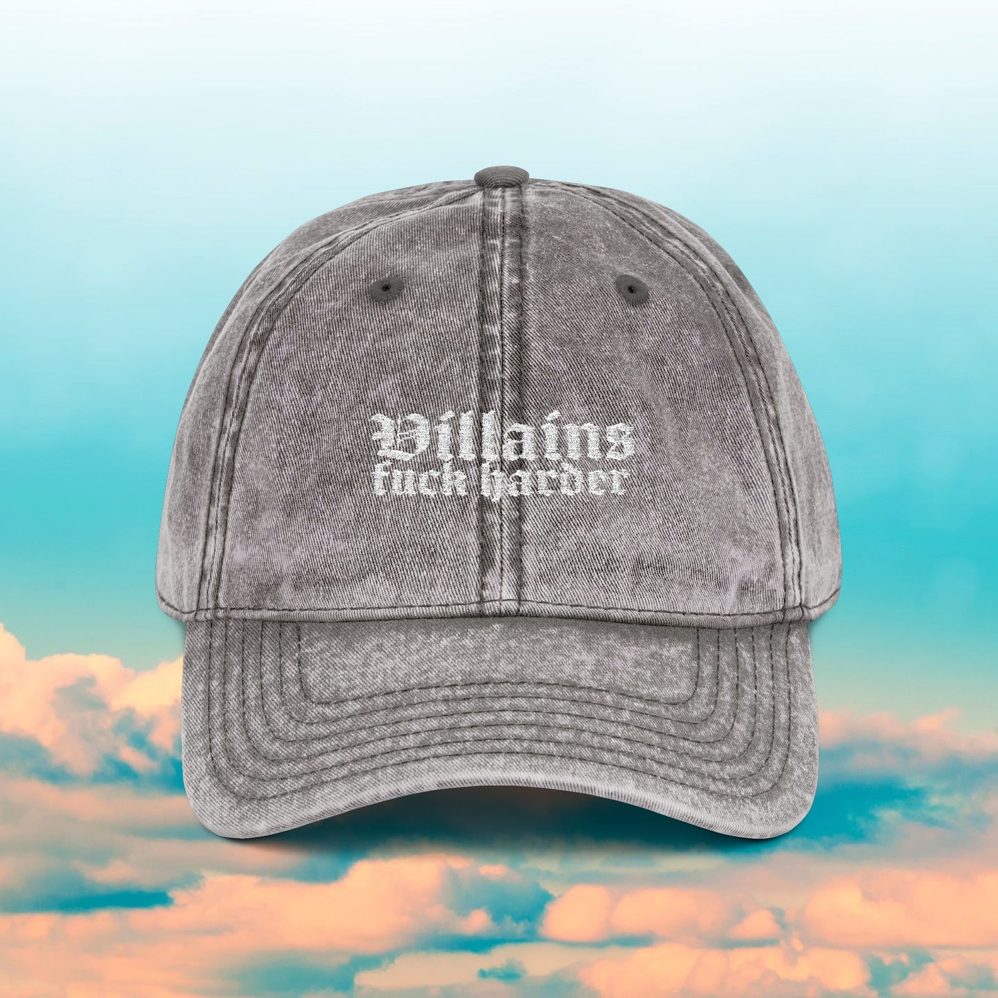 Villains Fuck Harder Vintage Cap (Embroidery)