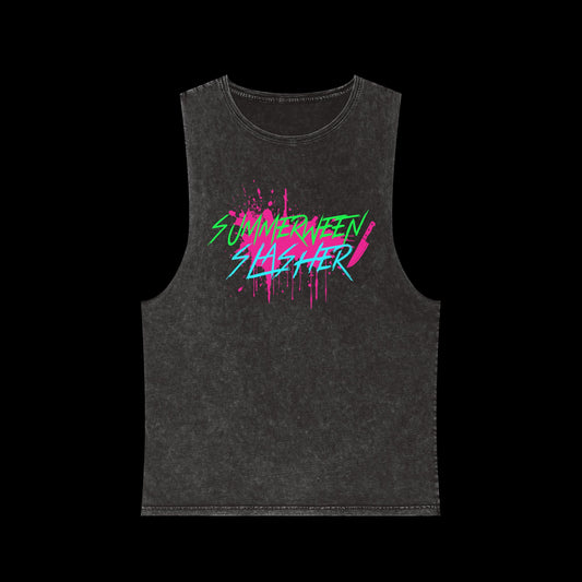 Summerween Slasher Unisex Stonewash Tank