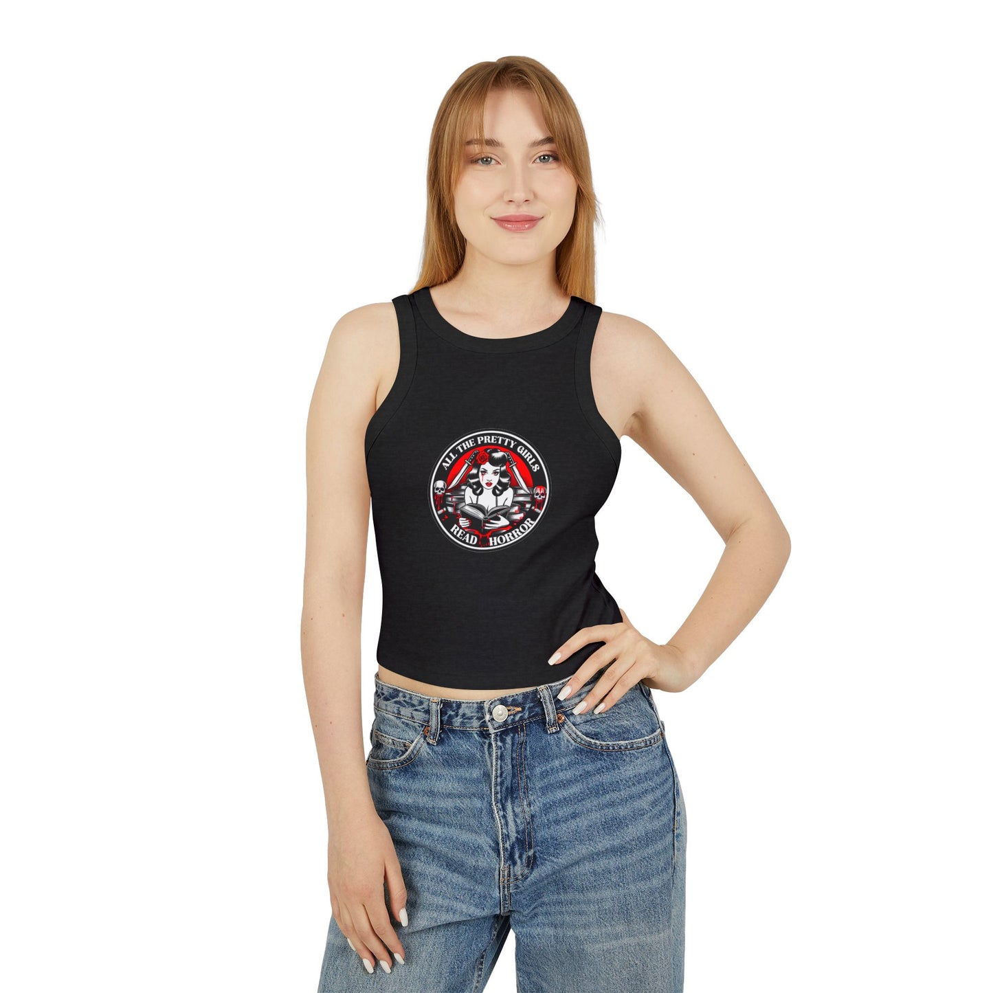 Pretty Girls Read Horror Women's Tank Top