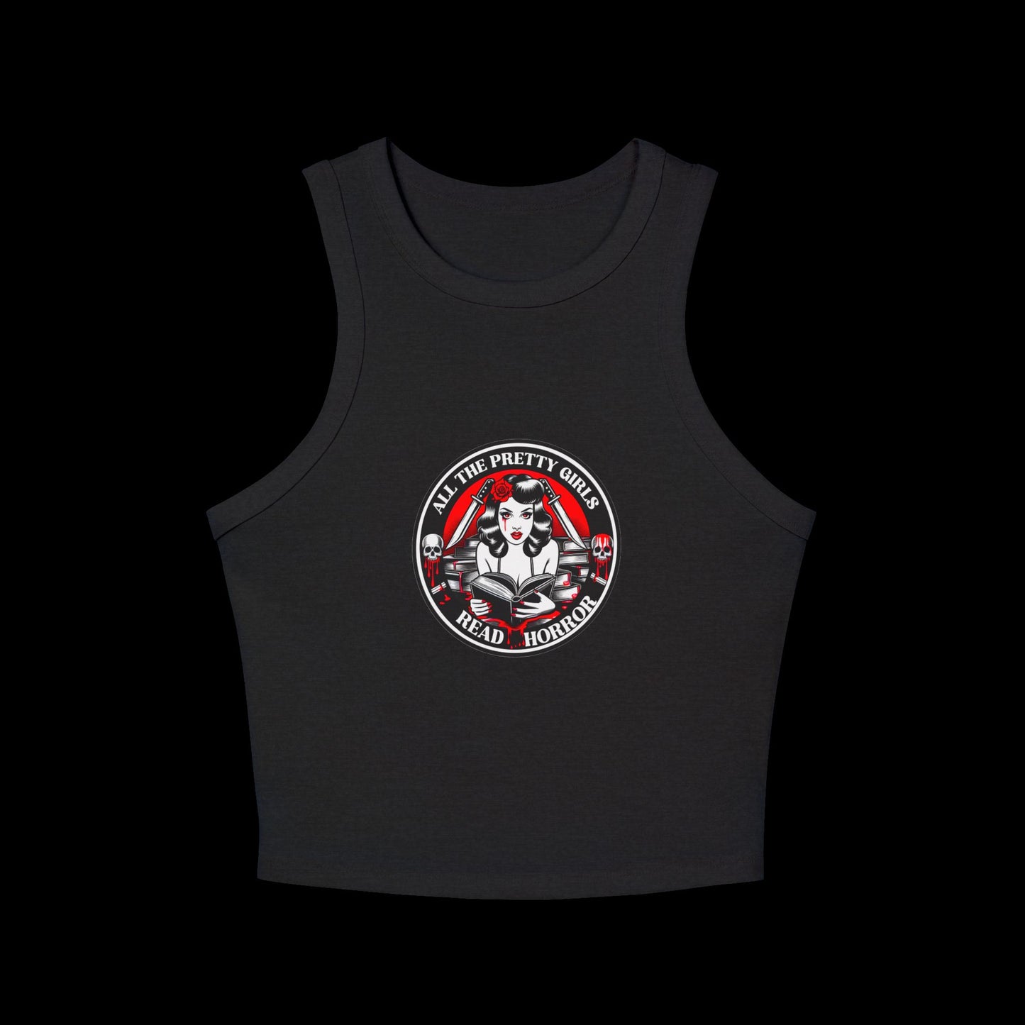 Pretty Girls Read Horror Women's Tank Top