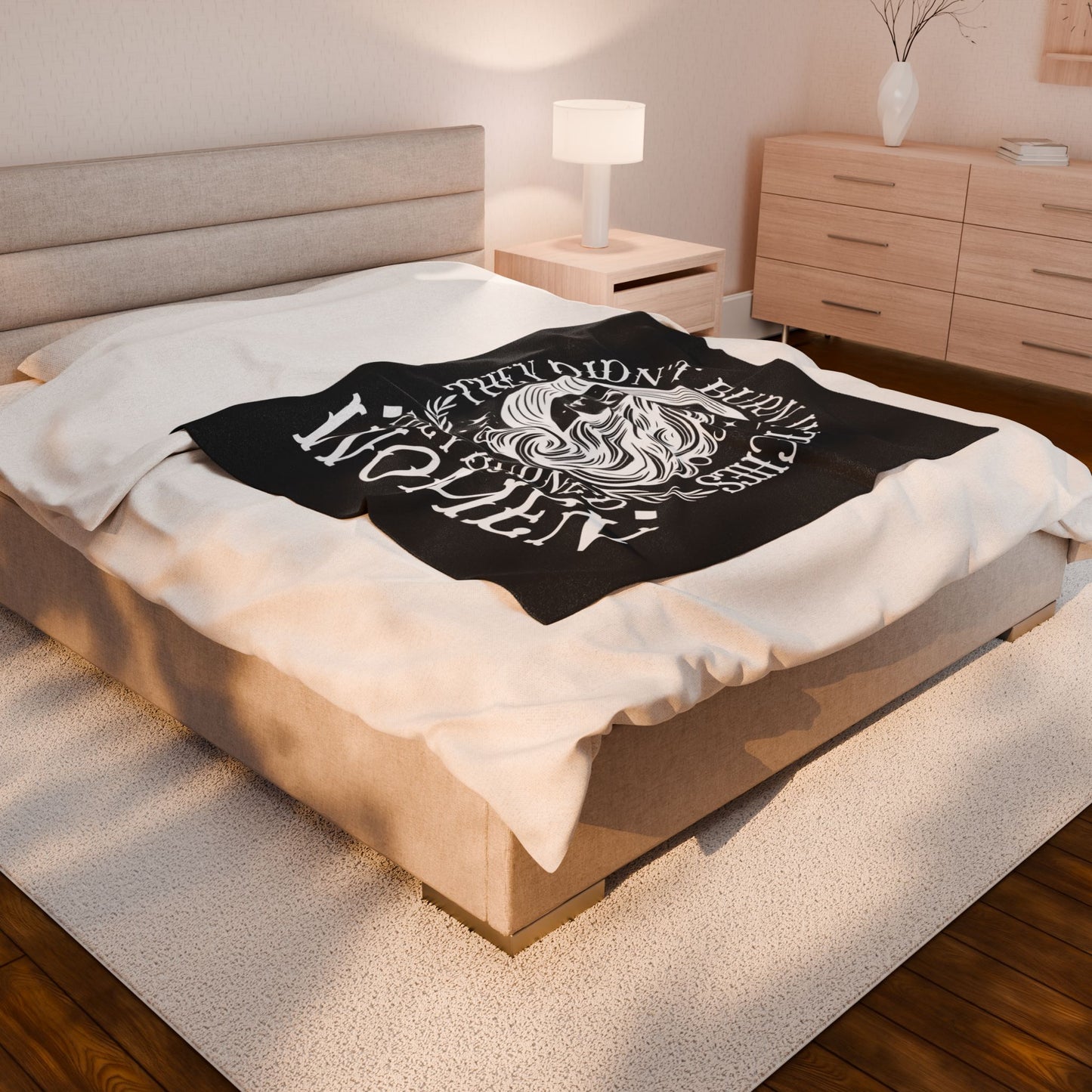 They Didn't Burn Witches- Velveteen Plush Blanket