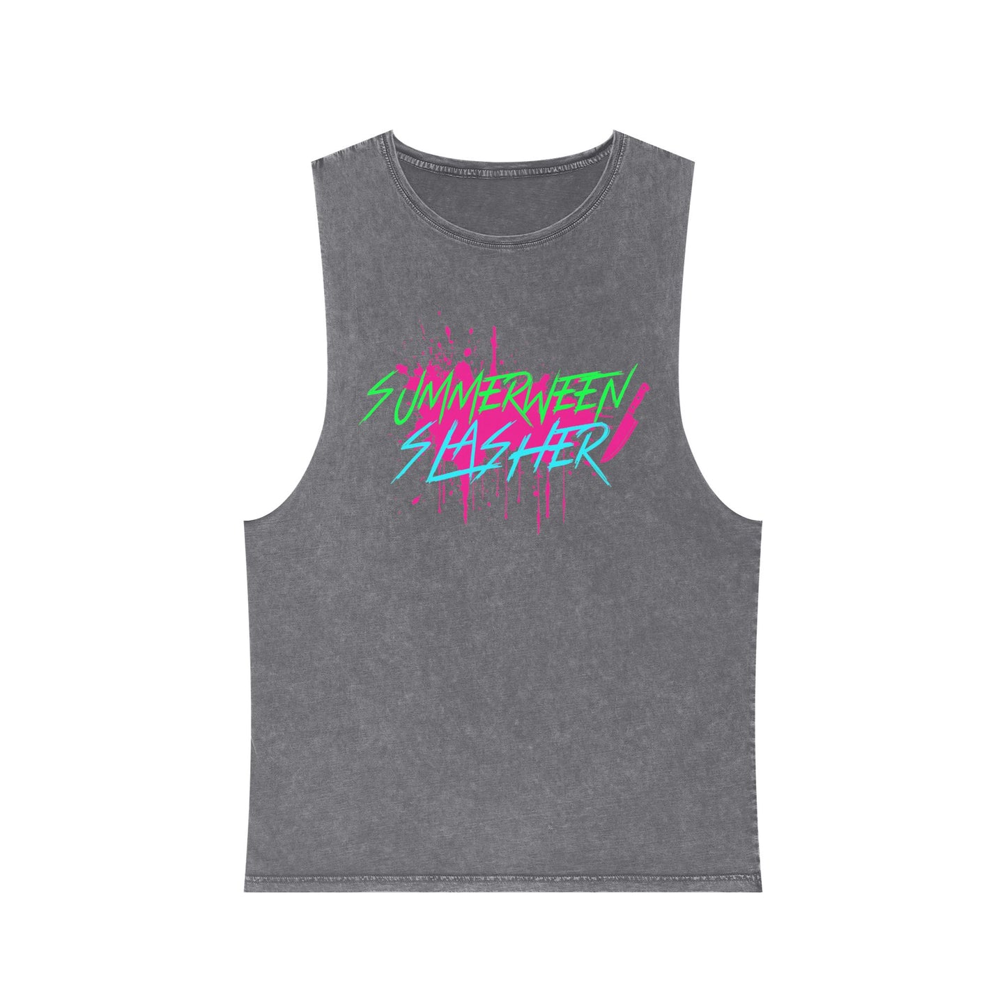 Summerween Slasher Unisex Stonewash Tank