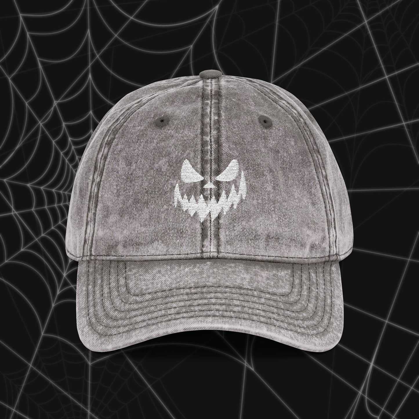 Spooky Grin Vintage Cap (Embroidery)