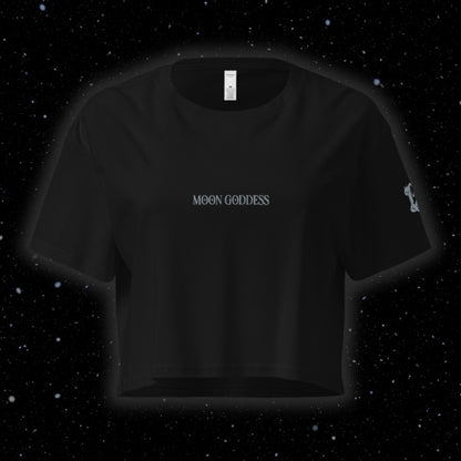 Moon Goddess (embroidery) Crop Top