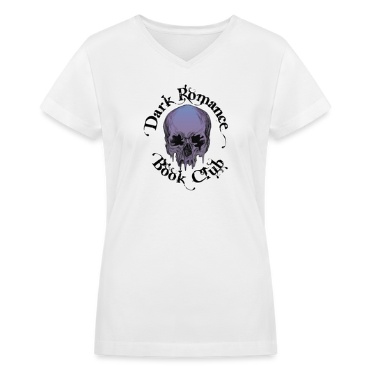 Women's V-Neck DR Book Club Tee - white