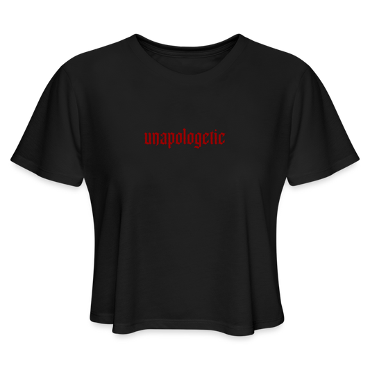 Unapologetic Cropped Top - black