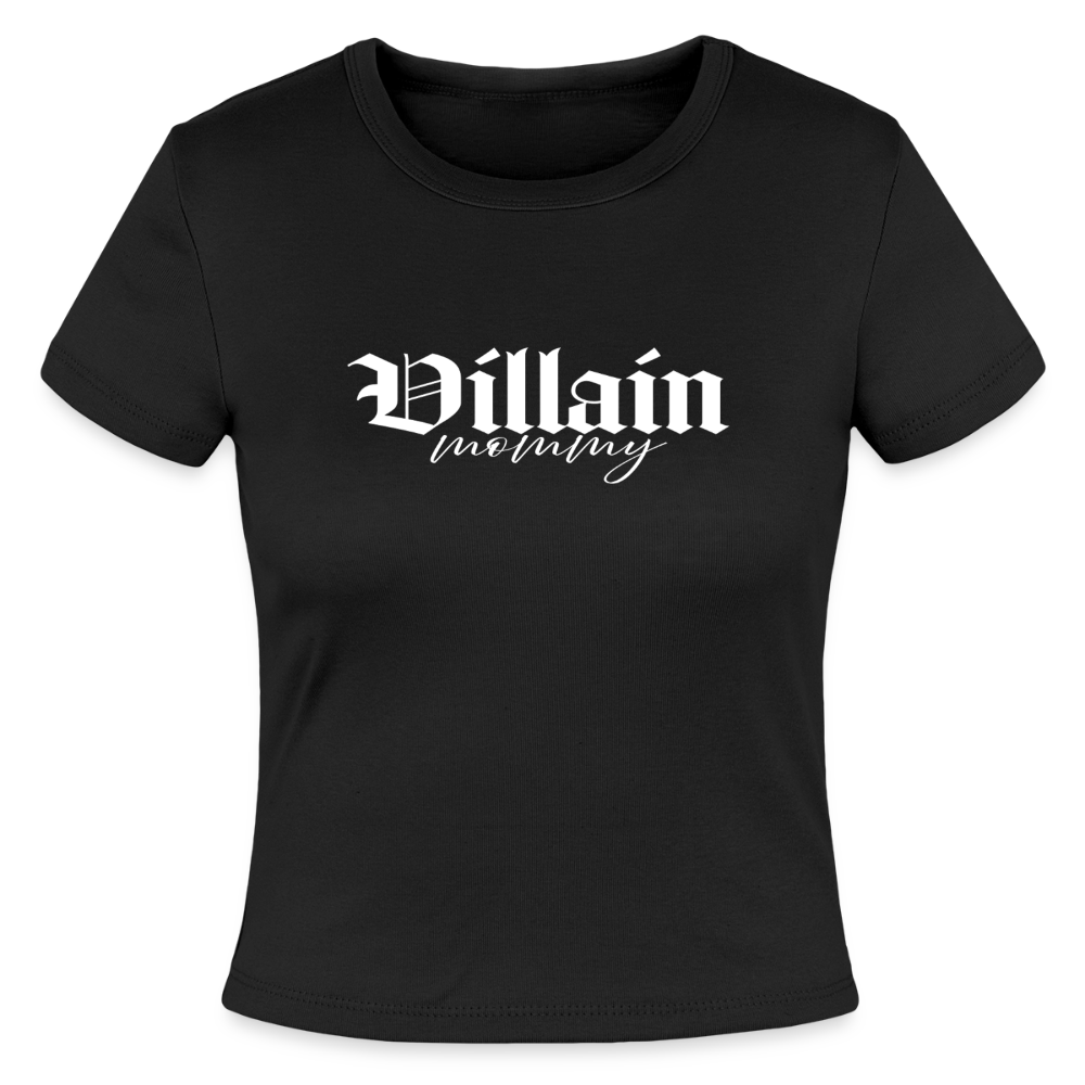 Villain Mommy Micro Ribbed Tee - black