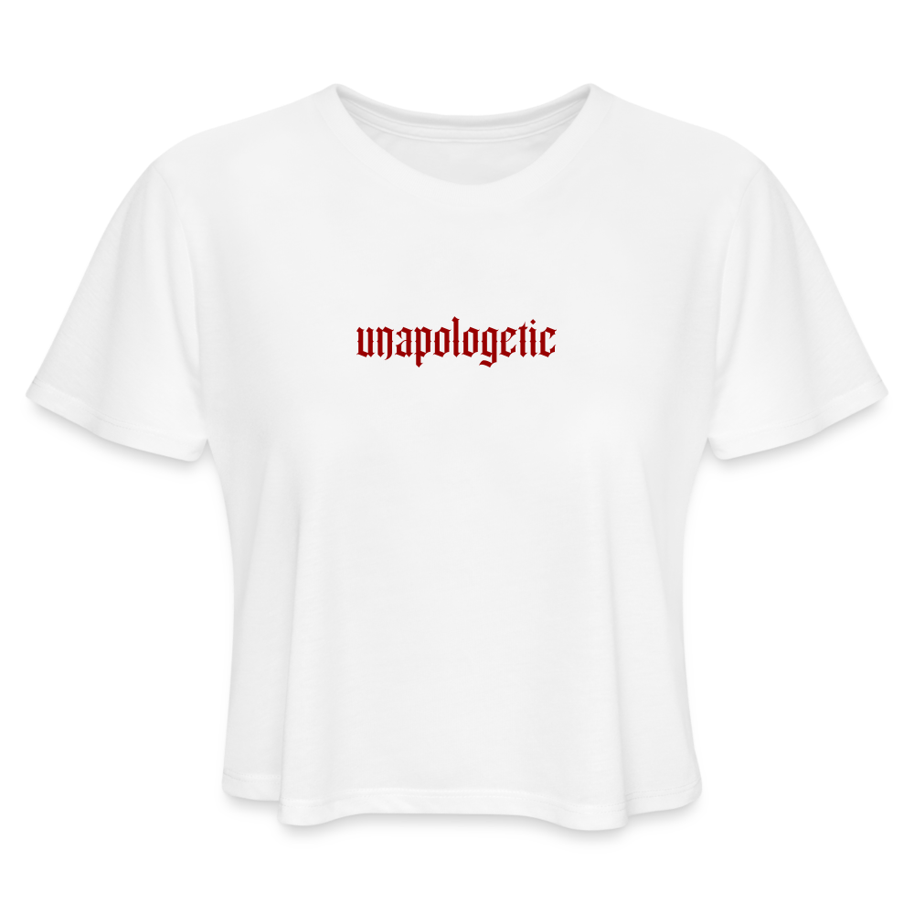 Unapologetic Cropped Top - white
