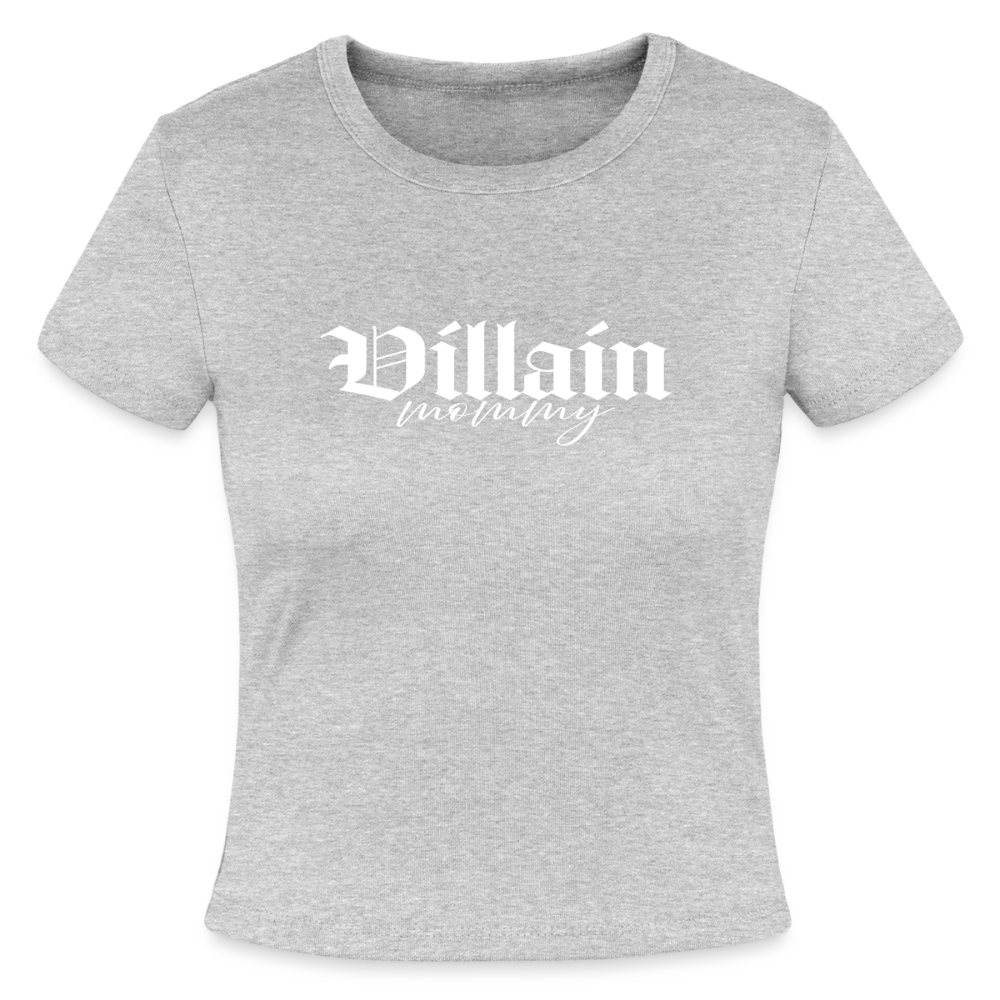 Villain Mommy Micro Ribbed Tee - heather gray