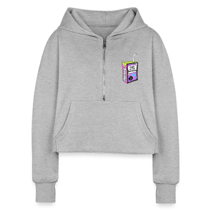 Tears of the Patriarchy Cropped Hoodie - heather gray