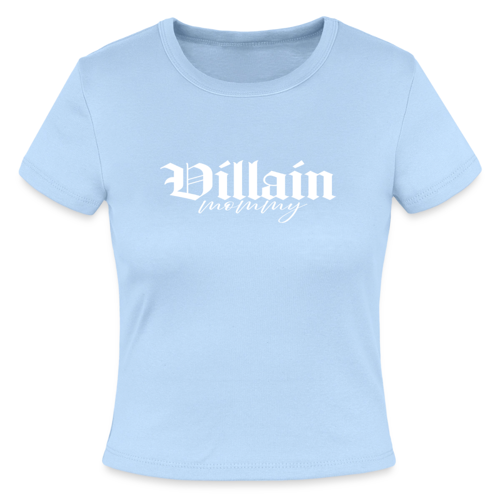 Villain Mommy Micro Ribbed Tee - light blue