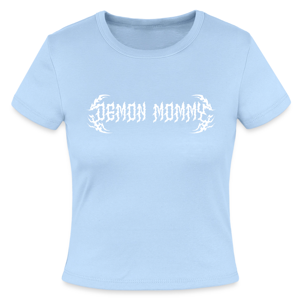 Demon Mommy Micro Ribbed Tee - light blue