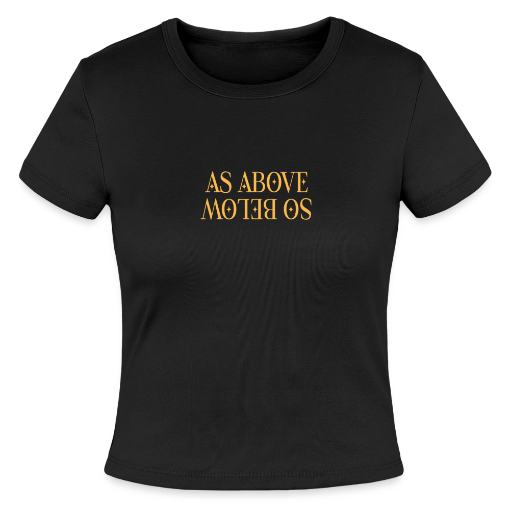 As Above, So Below Micro Ribbed Tee - black