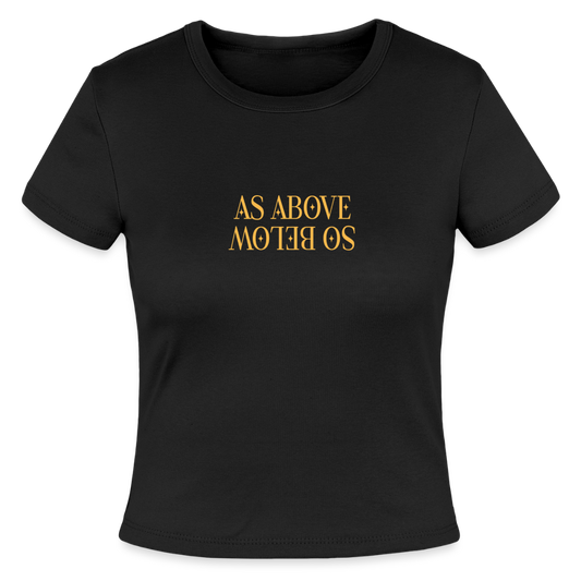 As Above, So Below Micro Ribbed Tee - black