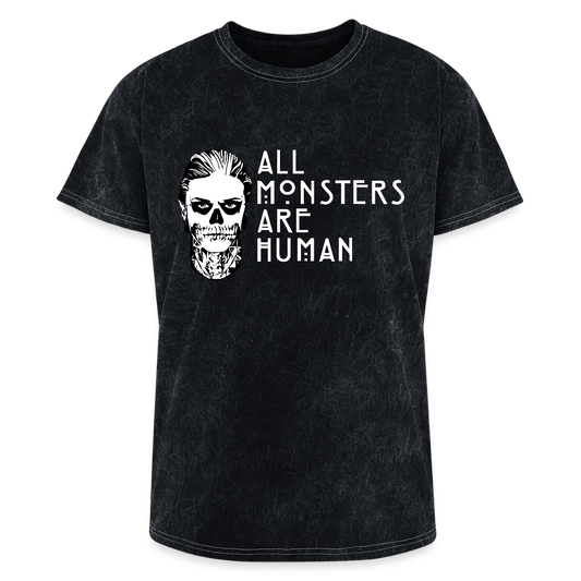 All Monsters Are Human (Mineral Wash) Tee - mineral black