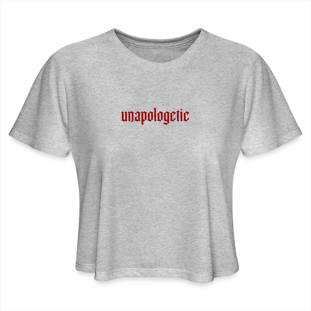 Unapologetic Cropped Top - heather gray