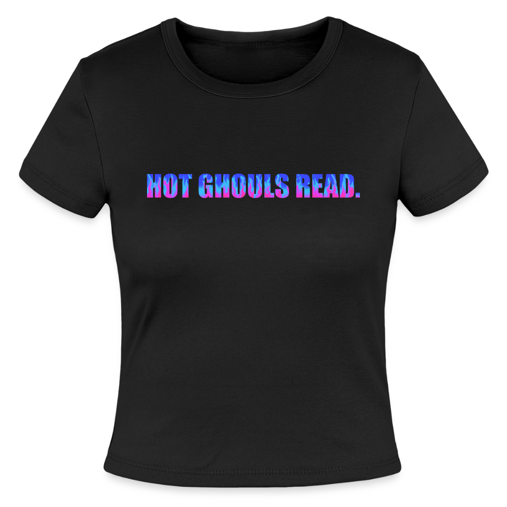 Hot Ghouls Read Micro Ribbed Tee - black