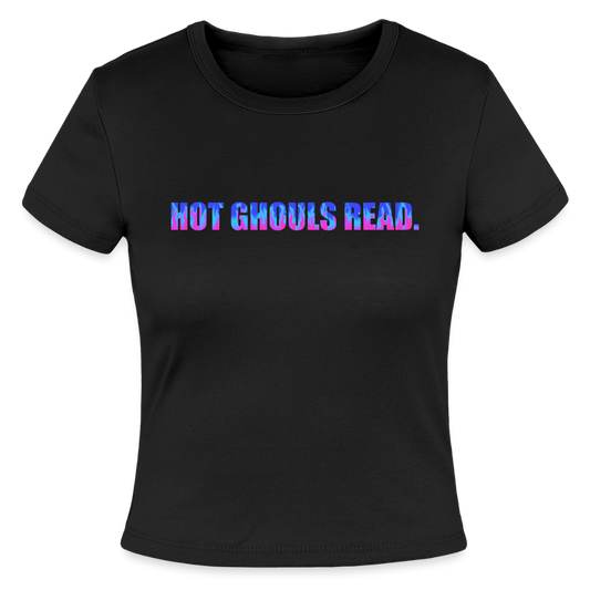 Hot Ghouls Read Micro Ribbed Tee - black