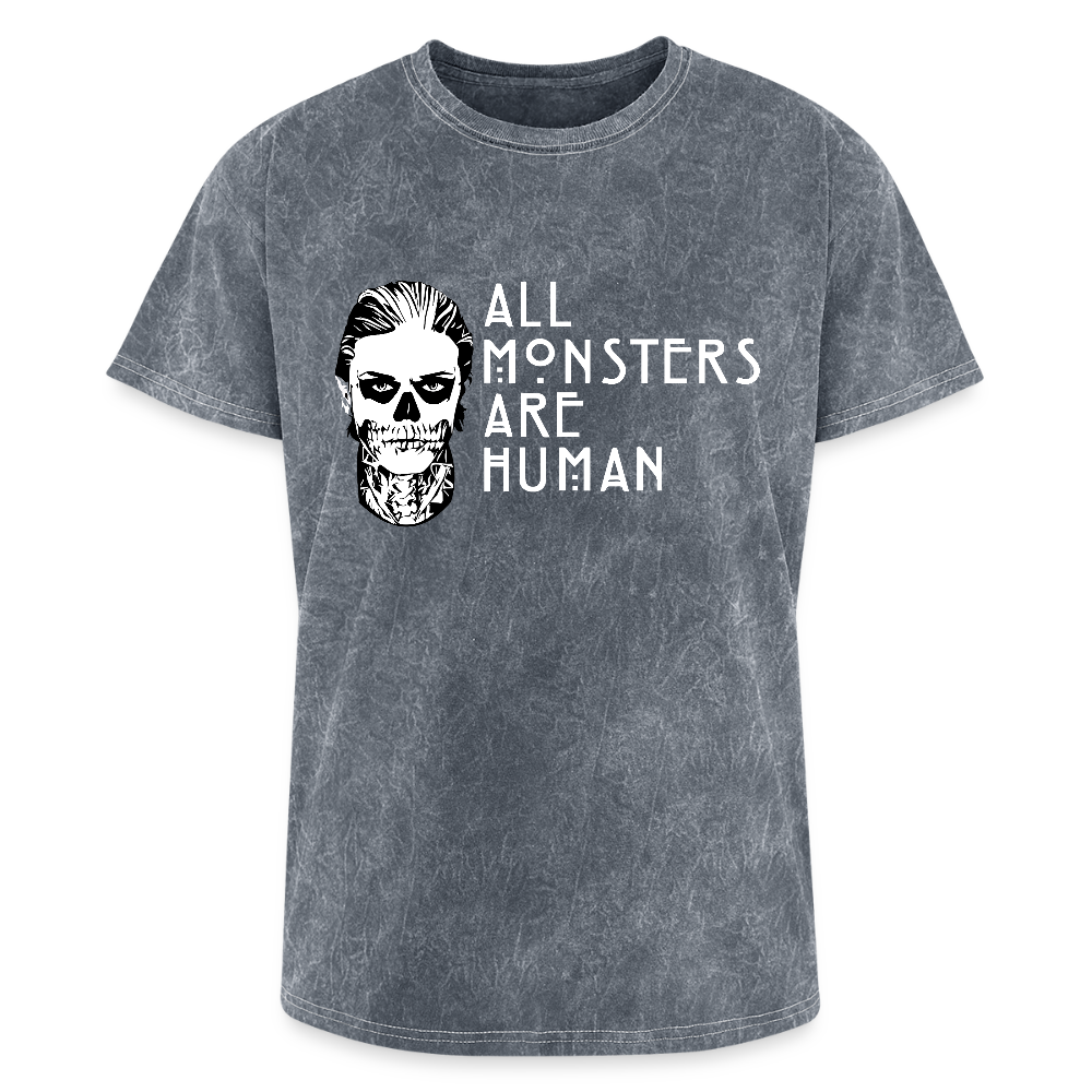 All Monsters Are Human (Mineral Wash) Tee - mineral grey
