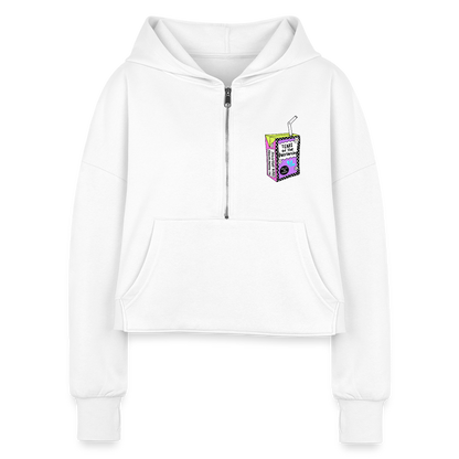 Tears of the Patriarchy Cropped Hoodie - white