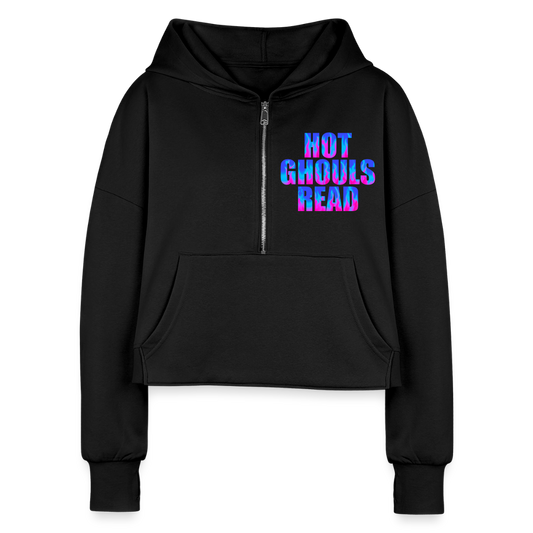 Hot GHOULS Read Cropped Hoodie - black