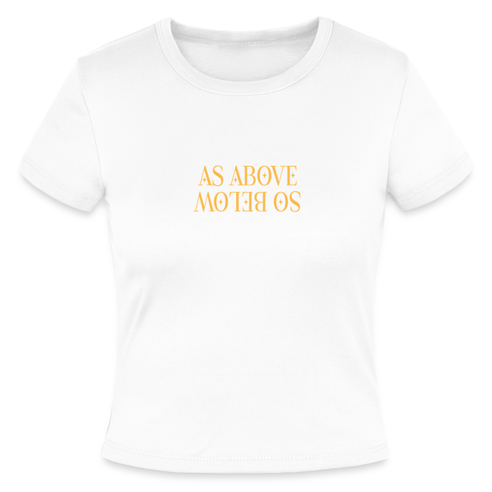 As Above, So Below Micro Ribbed Tee - white