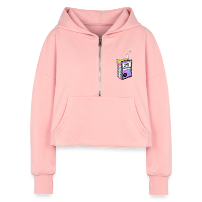 Tears of the Patriarchy Cropped Hoodie - light pink