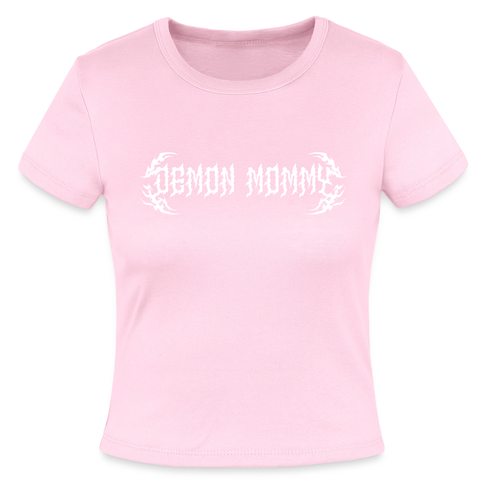 Demon Mommy Micro Ribbed Tee - pink