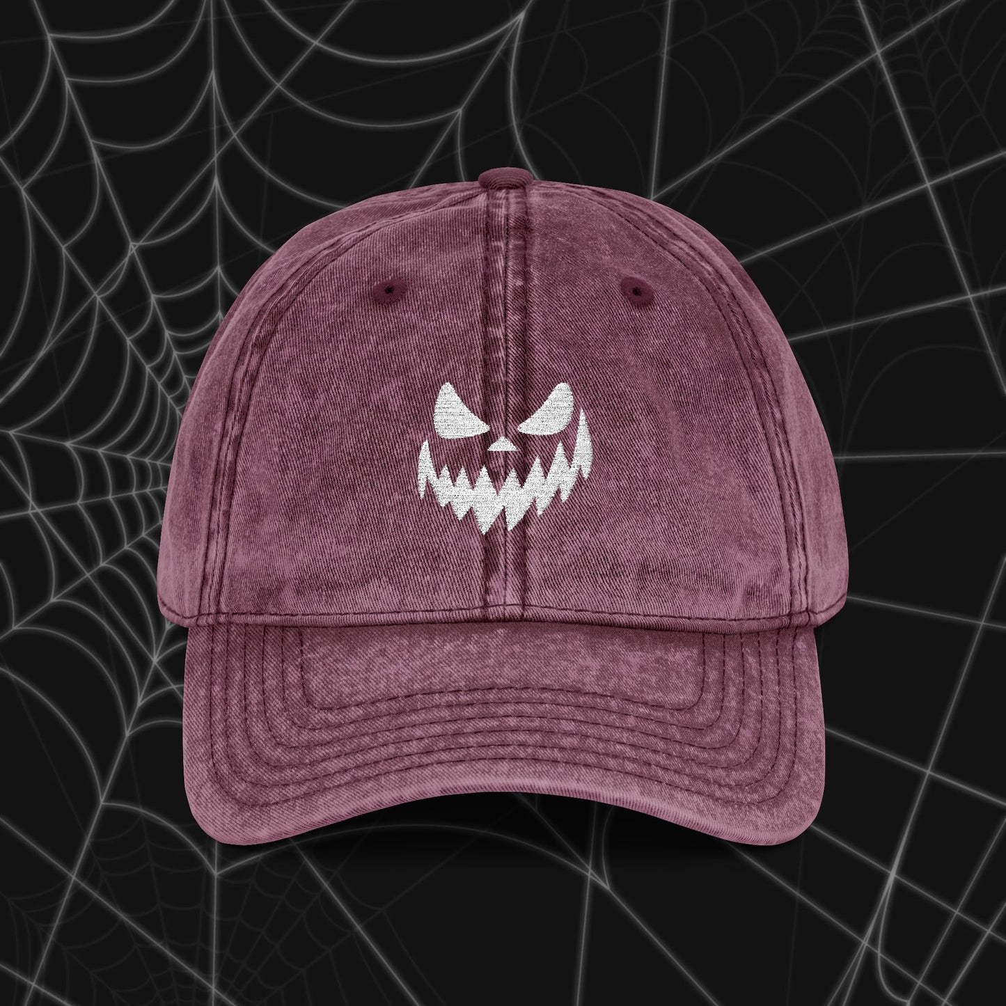 Spooky Grin Vintage Cap (Embroidery)