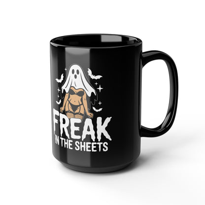 Freak In The Sheets Black Mug (15oz)