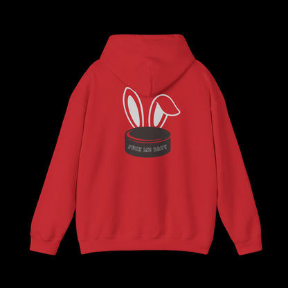 PUCK BUNNY (puck on back) Unisex Hoodie