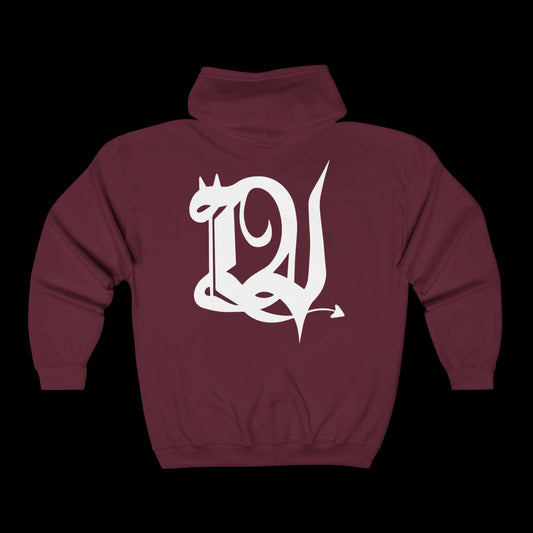 Little Villains (lrg LV back) Unisex Full Zip Hoodie
