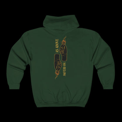 As Above, So Below Unisex Full Zip Hoodie